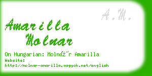 amarilla molnar business card